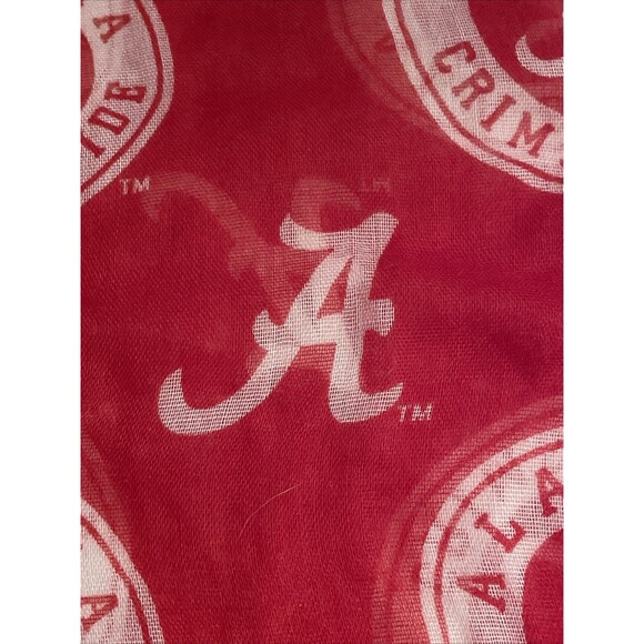 Alabama Crimson Tide Red Logo Infinity Scarf One Size Sheer Roll Tide Football - Picture 9 of 9